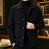 Collared Button-Front Jacket with Side Pockets