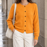 Textured Knit Cardigan with Button Front