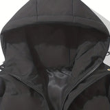 Hooded Puffer Jacket with Zip-Front and Drawstring Hem