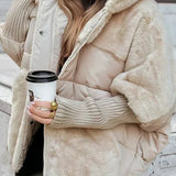 Oversized Hooded Puffer Coat with Faux Fur Trim
