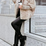 Oversized Hooded Puffer Coat with Faux Fur Trim