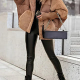 Oversized Hooded Puffer Coat with Faux Fur Trim