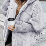 Oversized Hooded Puffer Coat with Faux Fur Trim