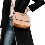 Tailored Double-Breasted Long Coat with Side Pockets