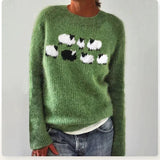 Multicolor Knit Sweater with Crew Neck