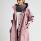 Trench Coat with Belt and Lapel Collar