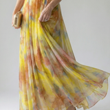 Cut-Out Wrap Maxi Dress with Spaghetti Straps