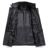 Wool Blend Overcoat with Layered Collar and Zip Front