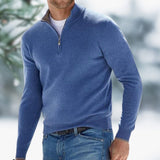 Half-Zip Mock Neck Knit Sweater
