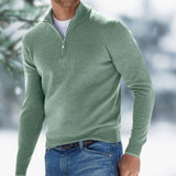 Half-Zip Mock Neck Knit Sweater