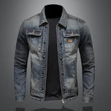 Washed Denim Jacket with Flap Pockets