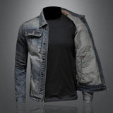 Washed Denim Jacket with Flap Pockets