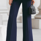 Tailored Blazer Suit Set with Flared Pants