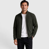 Tailored Zip-Front Jacket with Stand Collar