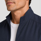 Tailored Zip-Front Jacket with Stand Collar
