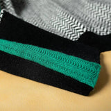 Contrast Sleeve Turtleneck Sweater