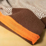 Contrast Sleeve Turtleneck Sweater