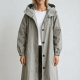 Trench Coat with Belt and Lapel Collar