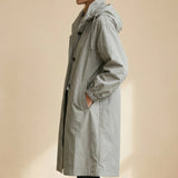 Trench Coat with Belt and Lapel Collar