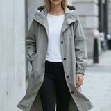 Trench Coat with Belt and Lapel Collar