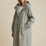 Trench Coat with Belt and Lapel Collar