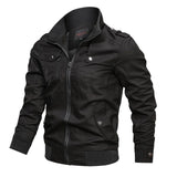 Cargo Jacket with Zip Front and Flap Pockets