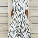 A-Line Floral Print Midi Dress with Pockets