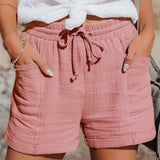 Zeline | Cotton Drawstring Shorts Women Summer Relaxed Casual