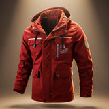 Hooded Parka Jacket with Zip Front and Flap Pockets
