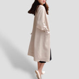 Long Open Front Cardigan with Patch Pockets for Everyday Casual Wear