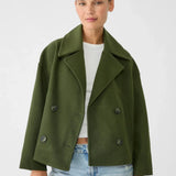 Double Breasted Wool Peacoat Women