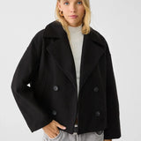 Double Breasted Wool Peacoat Women