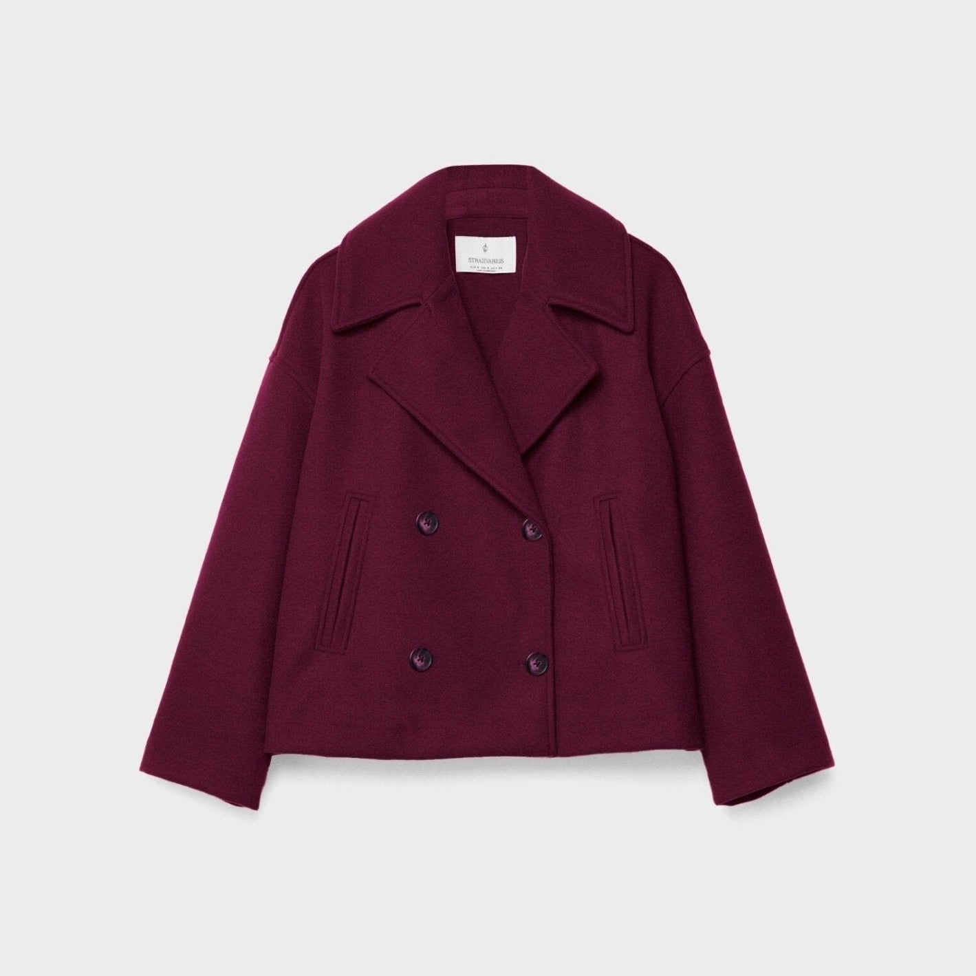Double Breasted Wool Peacoat Women