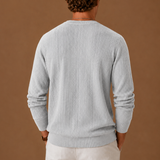 Long Sleeve Cable Knit Sweater with Crew Neck