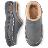 Faux Fur Lined Slippers with Round Toe