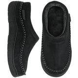 Faux Fur Lined Slippers with Round Toe