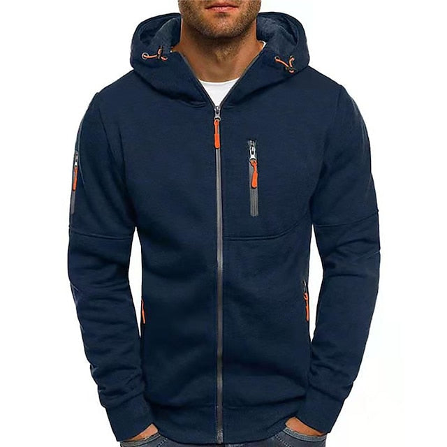 Full-Zip Hoodie with Zippered Pockets