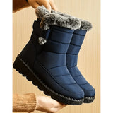 Quilted Mid-Calf Boots with Faux Fur Trim
