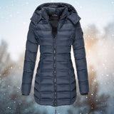 Longline Hooded Puffer Coat Waterproof