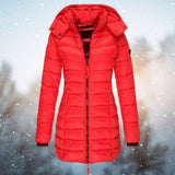 Longline Hooded Puffer Coat Waterproof