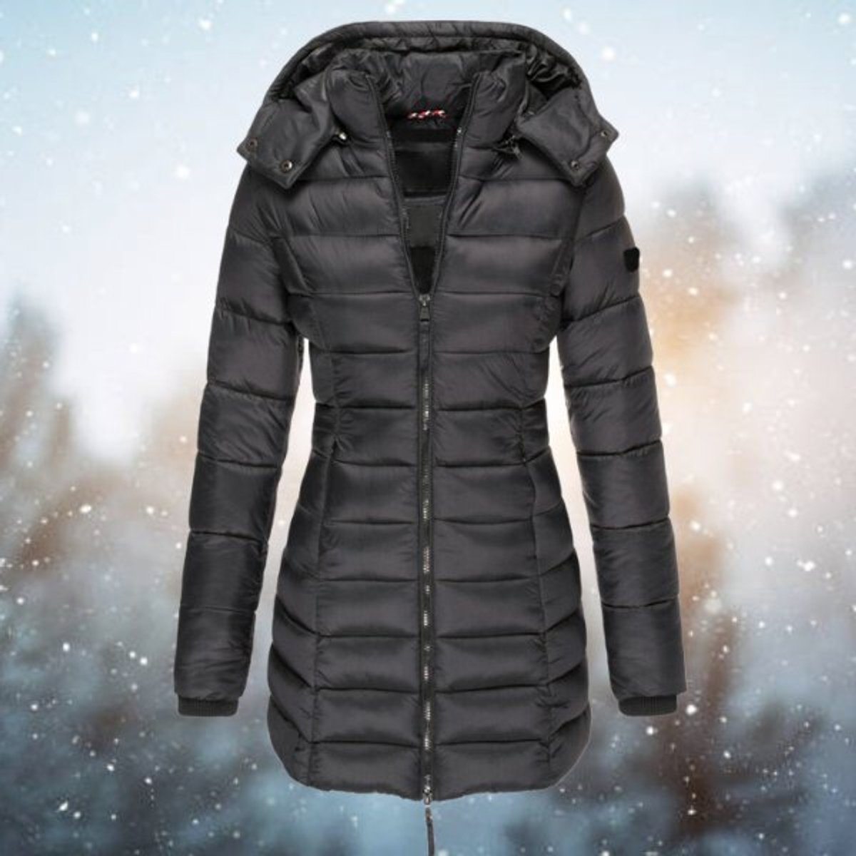Longline Hooded Puffer Coat Waterproof