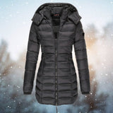 Longline Hooded Puffer Coat Waterproof