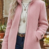 Fleece Stand Collar Jacket Women