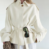 Shirt Collar Belted Trench Coat