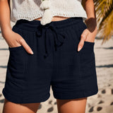 Zeline | Cotton Drawstring Shorts Women Summer Relaxed Casual