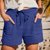 Zeline | Cotton Drawstring Shorts Women Summer Relaxed Casual
