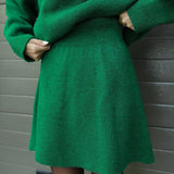 Oversized Knit Sweater Two-Piece Skirt Set